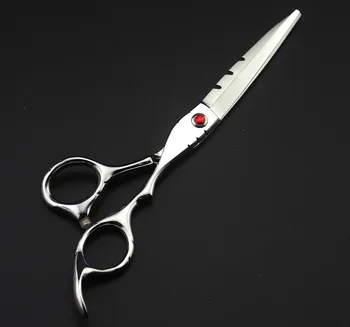 Personalizar clássico de 6 polegadas de ruby, cortar o cabelo de uma tesoura de desbaste barbeiro ferramentas de estilo de corte de tesoura tesoura tesoura de cabeleireiro conjunto