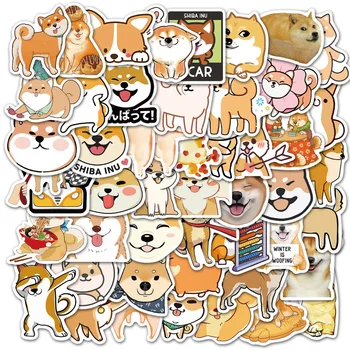 Pet Cão Corgi Adesivos Bonito dos desenhos animados Adesivos Em Lptop Copo de Garrafa de Água de Bagagem Phonecase DIY Animal Decalques Adesivo 50PCS