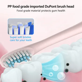 Poderoso Ultra Sonic Escova de dentes Elétrica Recarregável USB Escova de Dente Adulto Eletrônico Lavável Clareamento relaxar Escova de Dentes