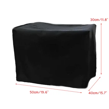 Poliéster-algodão Tampa contra Poeira OfficeJet Pro 8600 Impressora Cadeira de Pano de Tabela do Exterior Preto Prata cinza Forro 20x16x12