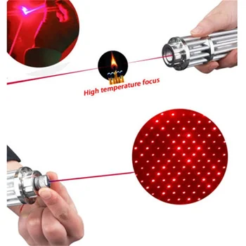 Ponteiro Laser Queima Mais Poderoso Laser Vermelho Ponteiro Militar 532NM Queima Ponteiro Laser Verde Caneta Queima de fósforo, Cigarros