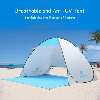 Portátil Automática Exterior Tenda Instantâneas Pop-up Acampamento Barraca Viagem Praia Tenda Anti-UV, Abrigo para Pesca, Caminhadas Piquenique tenda