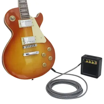 Portátil Mini Guitarra Amplificador de Baixo Guitarra AMP de 5W alto-Falante Clip-on Partes de Guitarra Acessórios para Acústica, Guitarra Elétrica