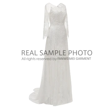 Preço de fábrica 100 % real foto da amostra de Rendas boho boêmio vestido de casamento vestido de noiva
