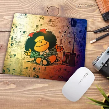 Promoção Rússia Menino Pad desenho animado Mafalda Conforto Tapete de Rato Gaming tapete de rato de Tamanho para 18x22cm de Borracha, Tapetes de Rato