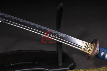Pronto para a batalha UNOKUBI-ZUKURI 9260 mola de aço jp katana espada de lâmina afiada full tang