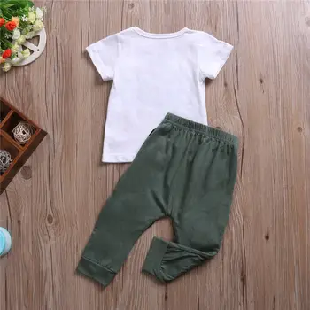 Pudcoco Garoto 0-3Y 2pcs Recém-nascido Criança do Bebê Roupa de Meninos Roupas T-shirt Tops+ Calças compridas Conjunto