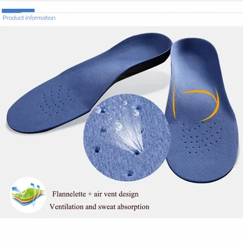 Pés chatos palmilhas de apoio do arco ortopédicos de alta qualidade em 3D Premium do confortável tecido aveludado e palmilhas ortopédicas pés