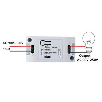 QIACHIP sem Fio wi-Fi Smart Home Interruptor de Luz RF 433Mhz 1 PC Receptor de Controle Remoto Inteligente Interruptor do Temporizador de Trabalho Com o Amazon Alexa