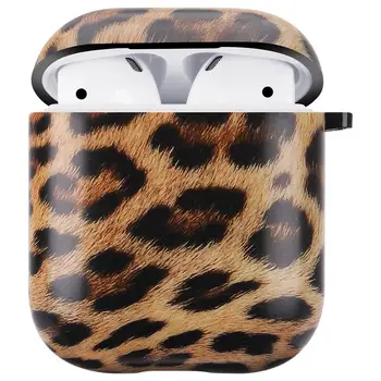 Qualidade Premium IMD de TPU Case Capa Protetora Acessórios Fone de ouvido à prova de Choque Case para Apple Airpods - Moda Leopard