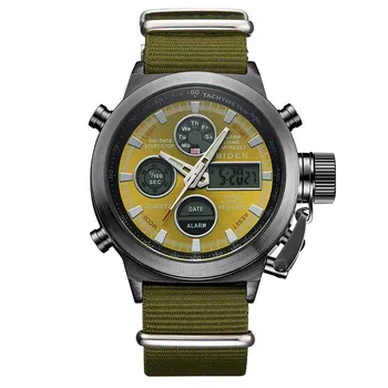 Quartzo Relógio Desportivo Digital de Moda Exército Fresco Homens Militar Relógios Casuais LED Relógio Digital