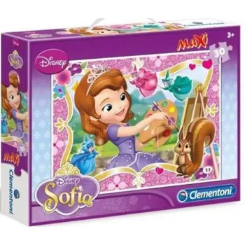Quebra-cabeça, a Princesa Sofia, 30 peças, MAXI peças de grande CLEMENTONI, Disney de puzzle, Crianças quebra-cabeças, Puzzle, quebra-cabeças
