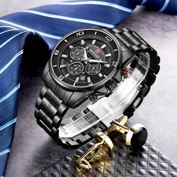 RECOMPENSA Militares, Homens do Relógio de Luxo Relógios Mens Marca de Topo em Aço Inoxidável Correia de Calendário relógio de Pulso relojes hombre 2020 modernos