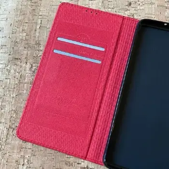RICO CHEFE de caso com ímã para Samsung Galaxy A12 (sm-a125f) vermelho eco-couro