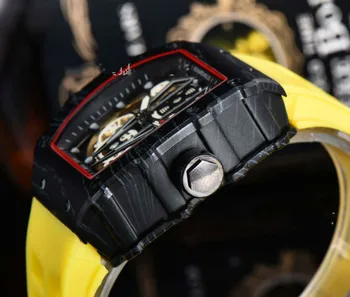 RM Homens Relógios de Marca Top de Luxo Caso de Ligas de Turbilhão Relógio Mecânico Automático Homens relógio de Pulso Masculino Homens