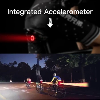 ROCKBROS Bicicleta Auto On/Off Luz de Freio Inteligente de Detecção de Luz IPX6 Impermeável do DIODO emissor de Carregamento de Ciclismo lanterna traseira da Bicicleta Acessório da Luz de