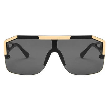 ROYAL MENINA Marca de Luxo Designer de Óculos de sol Quadrado Homens Mulheres da Moda de Meia-Óculos de Armação de Mens UV400 Masculino Celebridade UV400 ss084
