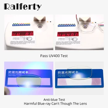 Ralferty Qualidade TR90 de Mulheres de Óculos de Armação de Olho de Gato Transparente Computador de Luz Azul Óculos Com a Primavera Feminino Grade de Dioptria
