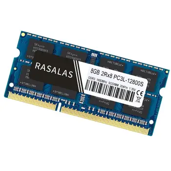 Rasalas DDR3 4GB 8GB de RAM 2Rx8 PC3-12800S DDR3L 1600 mhz, memória so-DIMM 1.35 V Oперативная Nамять Notebook RAM 204Pin Portátil de Memória Sodimm