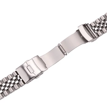 Relógio de Aço inoxidável do Bracelete Pulseira de 20mm 22mm 24mm Mulheres Homens Prata Sólida de Metal, Pulseira de Acessórios