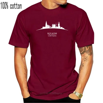 Riad, Arábia Saudita Paisagem Urbana Horizonte Da Cidade Camisa De Homens 2020 Roupas De Marca De Tees Casual Masculino Concepção De Hotéis Baratos T-Shirts