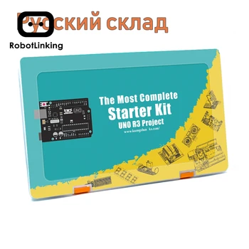 Robotlinking EL-KIT-003 UNO/MEGA Projeto Super Starter Eletrônica DIY Kit com Tutorial para Arduino