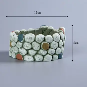 Rodada vaso de Flores de moldes de múltiplas formas, moldes de cimento DIY artesanato, moldes de flores plantador de jardim pote