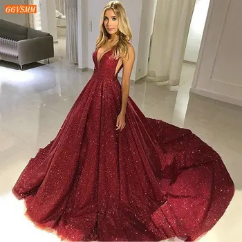 Romântico, Boho Árabe Vermelho Escuro Longos Vestidos De Noiva Decote Em V 2020 Dubai Praia Vestido De Noiva De Casamento Personalizado Mulheres Formal Do Vestido De Casamento