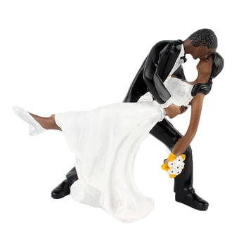 Romântico Groom & Bride Casar Escultura Bolo De Casamento Topper Decoração De Casamento