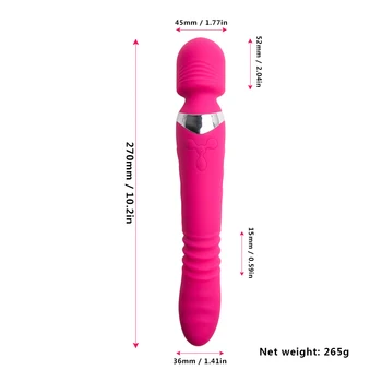 Rotação de 360° de Aquecimento Duplo Vibrador para as mulheres clitóris estimulador Ponto G Vagina enorme vibrador Vibrador Feminino de brinquedos Sexuais para adultos
