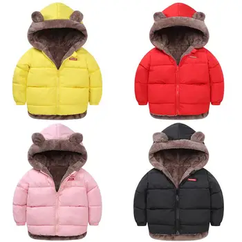 Roupas de bebê de inverno crianças'jackets para meninas de Algodão Acolchoado Roupas Engrossado Meninos Crianças Jaquetas de Inverno com capuz outerwear2020