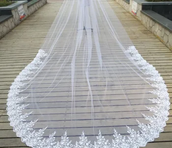 Ruthshen Romântico Branco / Marfim Véus de Casamento Tule Apliques de Noiva Vintage Acessórios Feitos Véu de Noiva, Com Pente