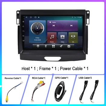 Rádio do carro para Ford Ranger-2019 DVD Multimídia Player Estéreo de Navegação GPS NÃO 2din 2 Din Android 10.0 Carplay Tela de Toque