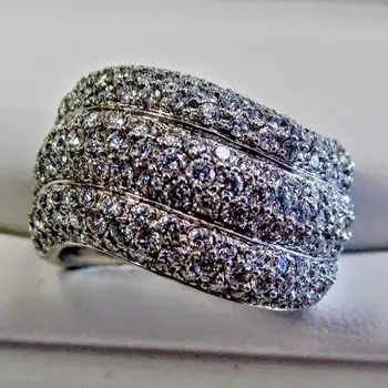 S925 Prata Natural Moissanite Jóias Anel para as Mulheres Anillos De Mujer Bizuteria Prata 925 Jóias de pedra preciosa Anéis de Caixa