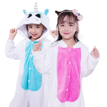SAILEROAD Crianças Pijamas Definido Para as Meninas Unicórnio Pijamas de Crianças de Flanela Kigurumi Filho Animais Pijamas, Pijamas de Inverno Macacão