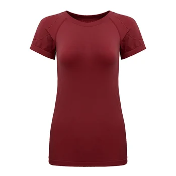 SALSPOR Energia Perfeita Yoga Camisas de Mulheres Short Sleeve Top de Cultura Esporte T-Shirts Ginásio Execução Seca Rápido, Camiseta de Fitness Tops