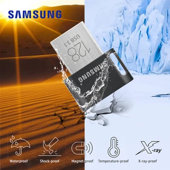 SAMSUNG USB3.1 Unidade Flash USB FIT Plus 32GB 64G 128G 256G Pen Drive Pequeno Memory Stick Dispositivo de Armazenamento compatível com USB 3.0/2.0