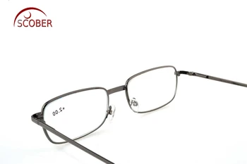 = SCOBER Cristal Natural Óculos de Leitura = !DOIS PARES! Completa-Rim De Alta Qualidade Da Liga Do Quadro Homens Mulheres Óculos +1 +1.5 +4