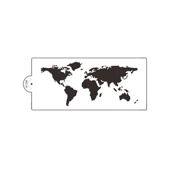 SHENHONG Mapa Estênceis Para a Decoração do Bolo de Plástico PET Modelo de Molde Pastelaria Fronteira de Desenho de Moldes de DIY Ferramentas de Pintura