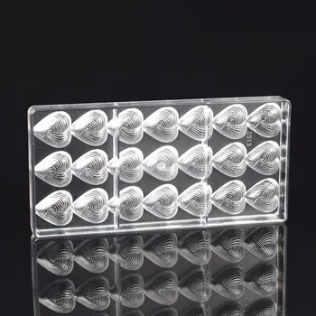 SHENHONG dos Namorados Coração de Chocolate do Molde de Policarbonato de Cozimento Moldes 3D Entrelaçadas Amor de Chocolate do Molde Doces Molde de Ferramentas de Cozimento