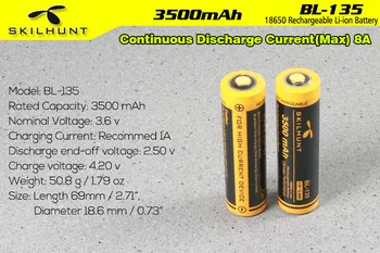 SKILHUNT BL-135 18650 3500mAh Bateria Protegido