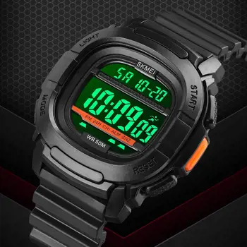 SKMAI de Luxo Mens Digital LED Relógio Data Esporte Homens Eletrônica Exterior Assistir Esportes Relógio relógio masculino часы мужские часы