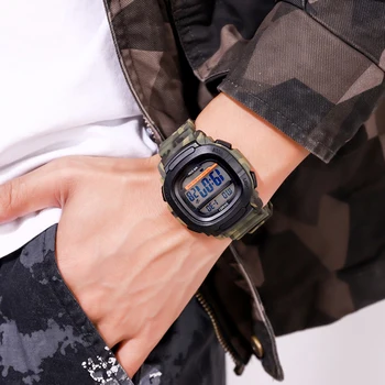 SKMEI de Relógios do Esporte Homens Clássicos de Tamanho Completo do PLUTÔNIO dos Homens Alça Resistente ao Choque de Desporto Relógios de pulso Relógio Eletrônico de montre homme 1657