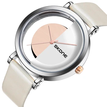 SKONE Mens Watch 2020 Relógios de Quartzo Mulheres relógio de Pulso de Quartzo de Esportes de Relógio de Couro Amante de Relógios Impermeável relógio de Pulso Relógio
