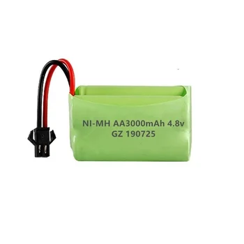 SM (Plug) de Ni-MH de 4,8 v 3000mah Bateria + Carregador USB Para Rc brinquedos, Carros, Tanques, Robôs Barcos de Armas 4* AA 4,8 v Bateria Recarregável