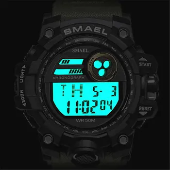 SMAEL Mens Relógios as melhores marcas de Moda de Luxo Casual Multifunções Digital do DIODO emissor de Relógios Impermeável de Relógios do Esporte Relógio Masculino