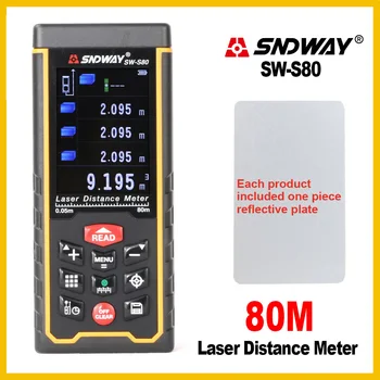 SNDWAY telêmetro a Laser 120m de Inclinação Recarregável da Câmara Digital Laser Medidor de Distância a Laser Rangefinder