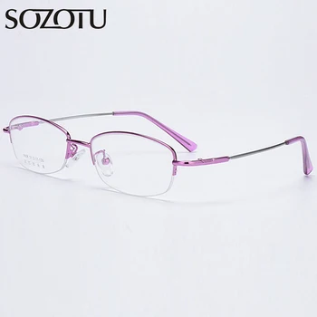 SOZOTU Óptico de Óculos com Armação de Mulheres de Computador Prescrição de Memória Óculos Espetáculo Quadro Para a Fêmea Limpar Lente de Óculos YQ596