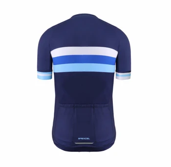 SPEXCEL Clássico de malha Respirável manga curta pro andar de bicicleta camisetas de Alta qualidade de bicicleta camisa azul design de listra de bicicleta, equipamento