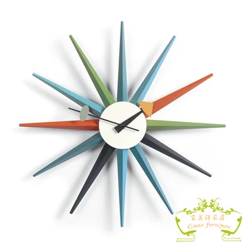 SUNBURST continental moda criativa de decorar a sala de estar, relógio designer relógio do Sol